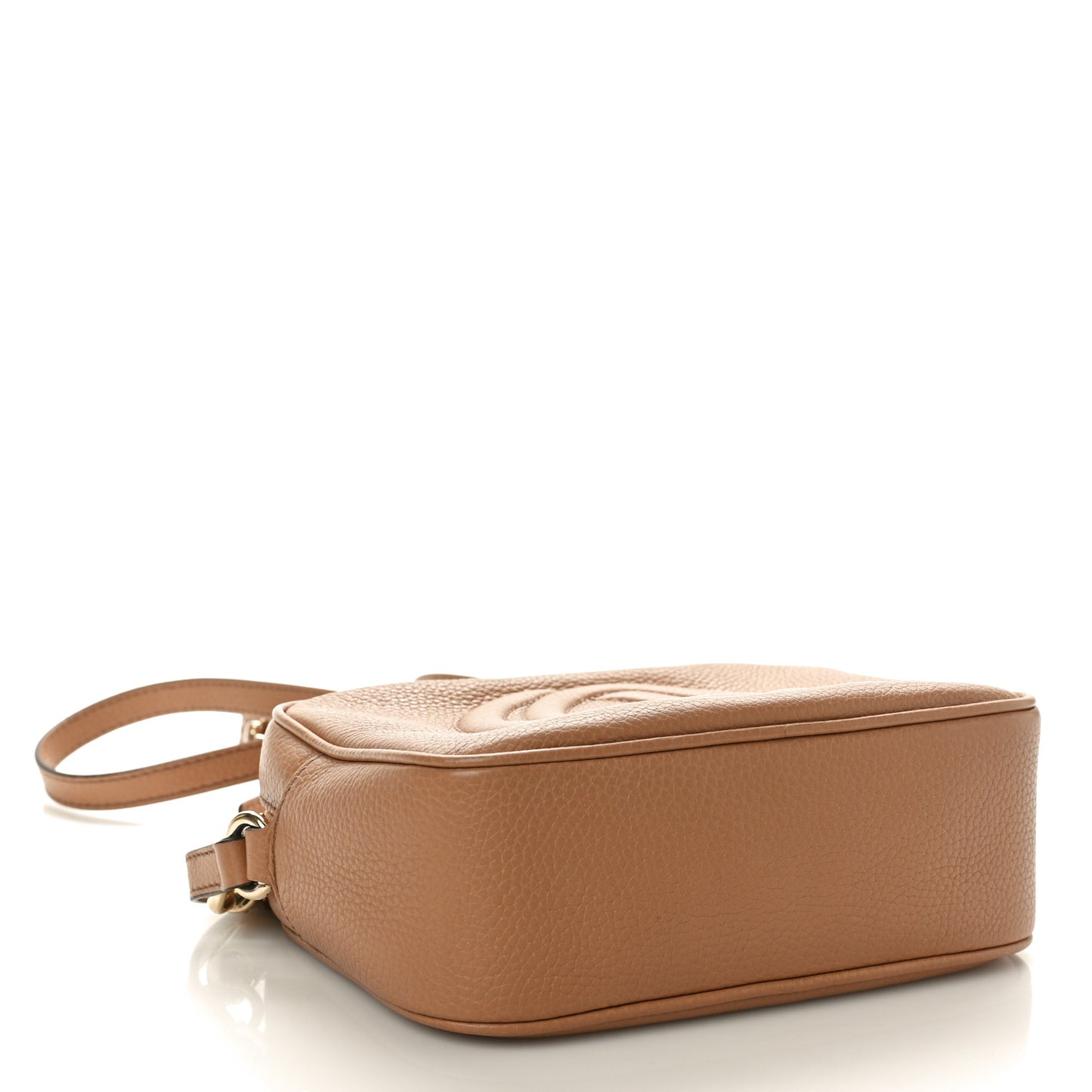 Pebbled Calfskin Small Soho Disco Bag Camelia