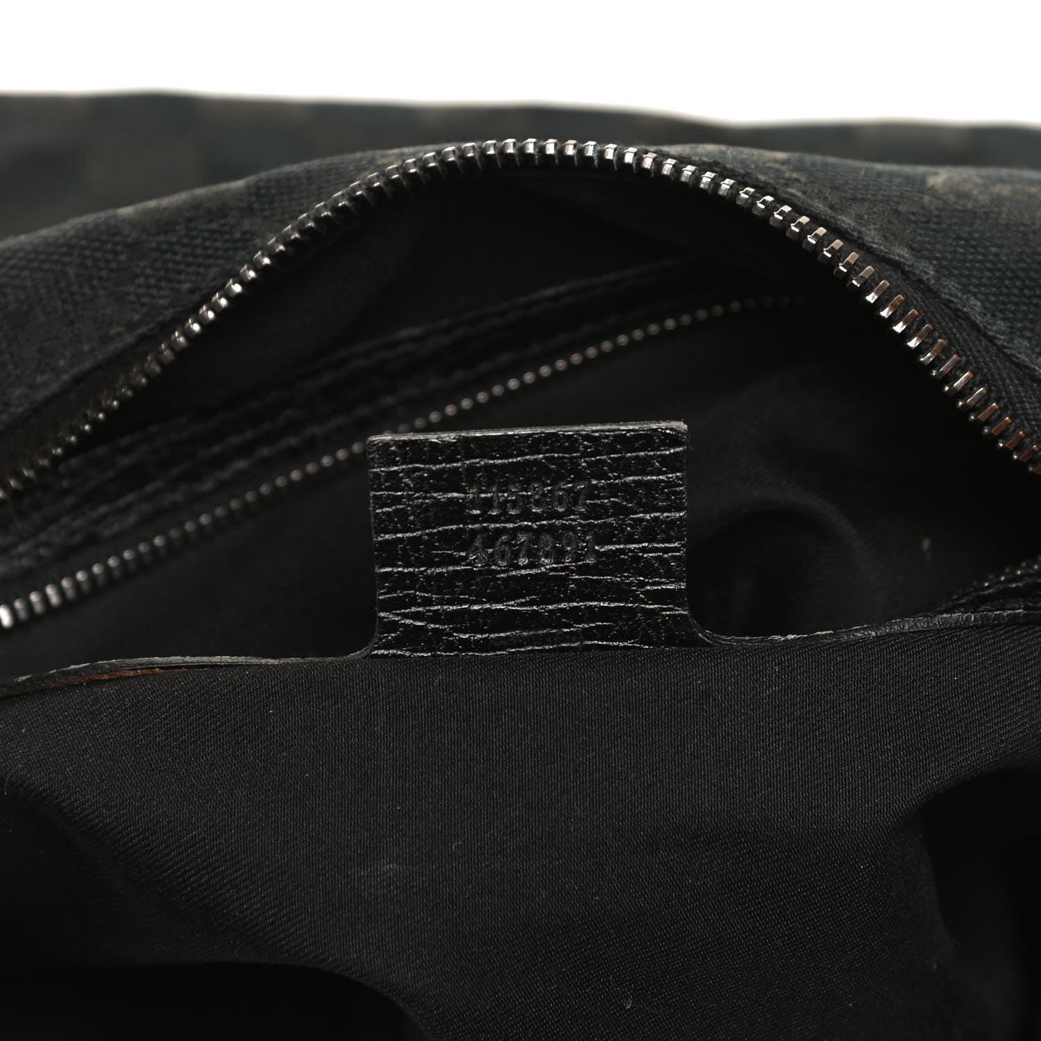 Gucci Monogram Medium Horsebit Chain Hobo Black 7 of 13