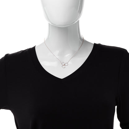 Tiffany 18K Rose Gold Diamond Open Flower Paper Flowers Pendant Necklace 2 of 5