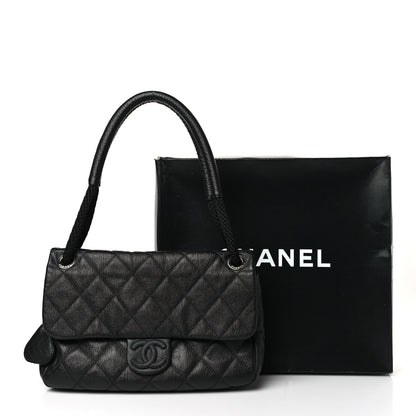Chanel Calfskin Quilted Expandable Zip Flap Shoulder Bag Black 10 of 10