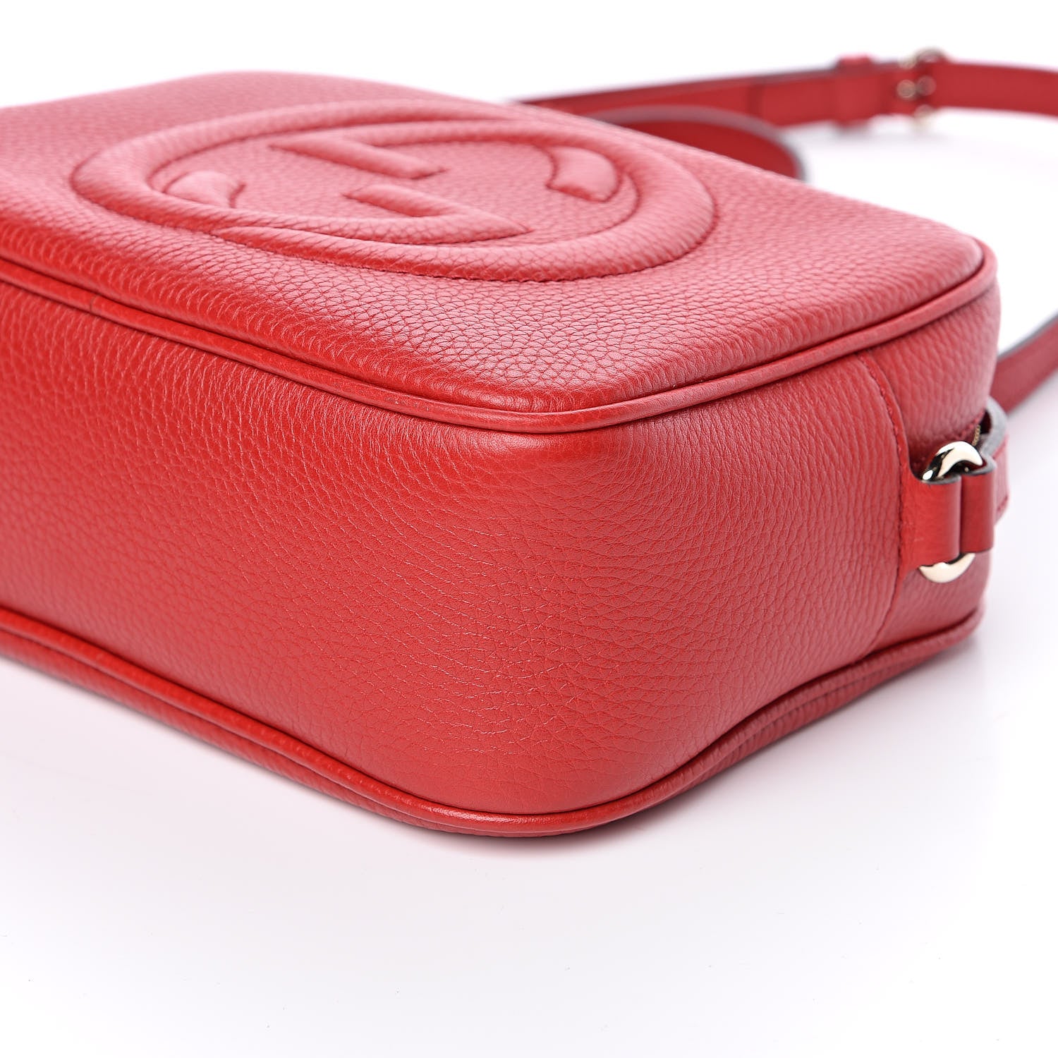 Gucci Pebbled Calfskin Small Soho Disco Bag Tabasco Red 9 of 10