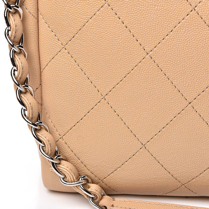 Chanel Caviar Stitched Small Shopping Tote Beige 11 of 12