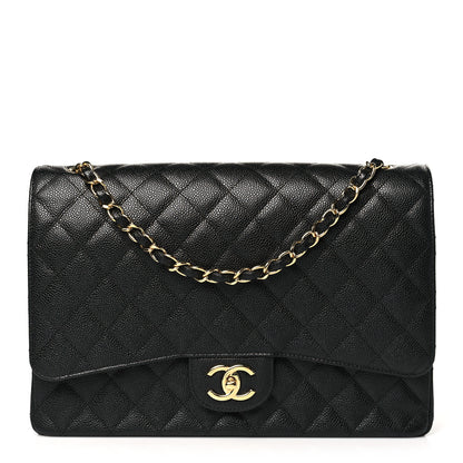 Chanel Caviar Quilted Maxi Double Flap Black 1 of 10