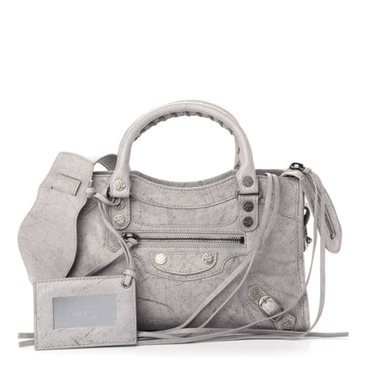 Balenciaga Agneau Marble Hardware Mini City Grey 1 of 9