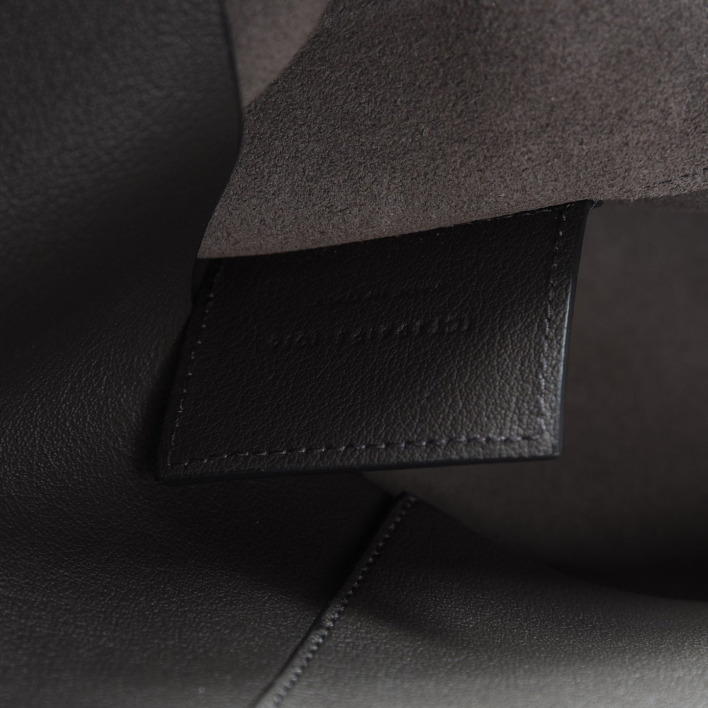 Calfskin Large Shopping Tote Dark Anthracite