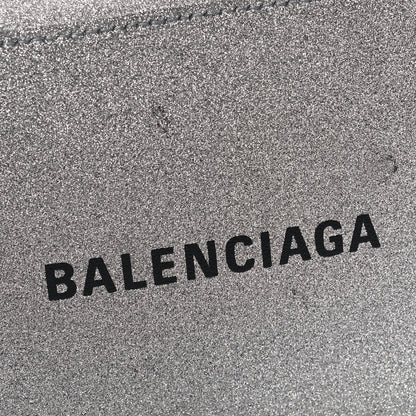 Balenciaga Glitter Calfskin Logo XS Everyday Camera Bag Silver 5 of 5