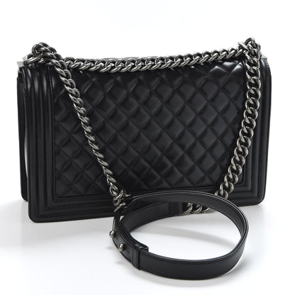 Chanel Lambskin Quilted New Medium Boy Flap Black 2 of 10