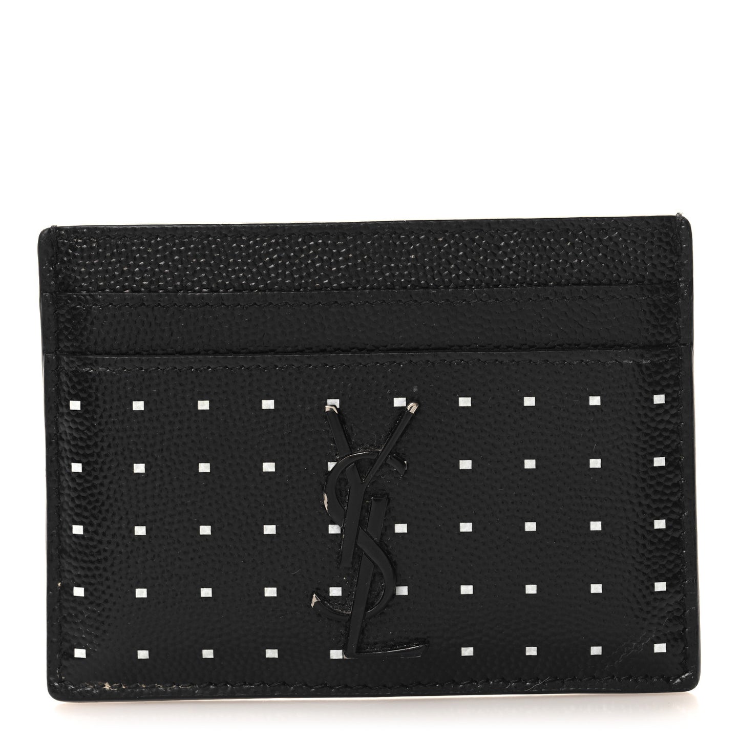 Grain De Poudre Geo Print Monogram Credit Card Case Black White