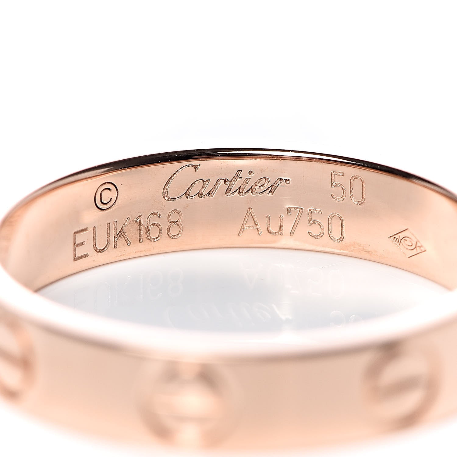 Cartier 18K Pink Gold 3.5mm LOVE Wedding Band Ring 50 5.25 4 of 5