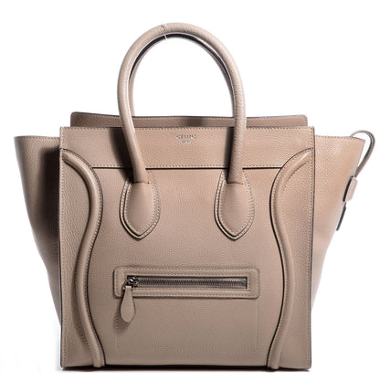 Celine Drummed Calfskin Mini Luggage Dune 1 of 9