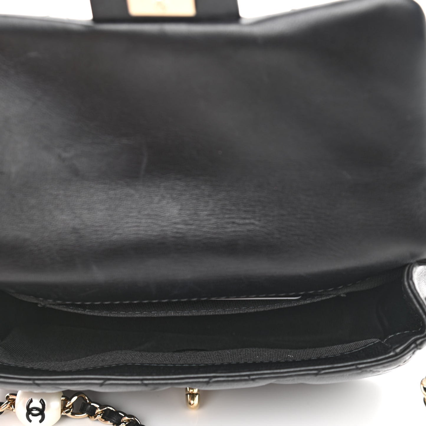 Lambskin Quilted Mini My Precious Flap Black