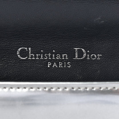 Christian Dior Metallic Patent Micro-Cannage Mini Diorama Flap Bag Silver 5 of 9