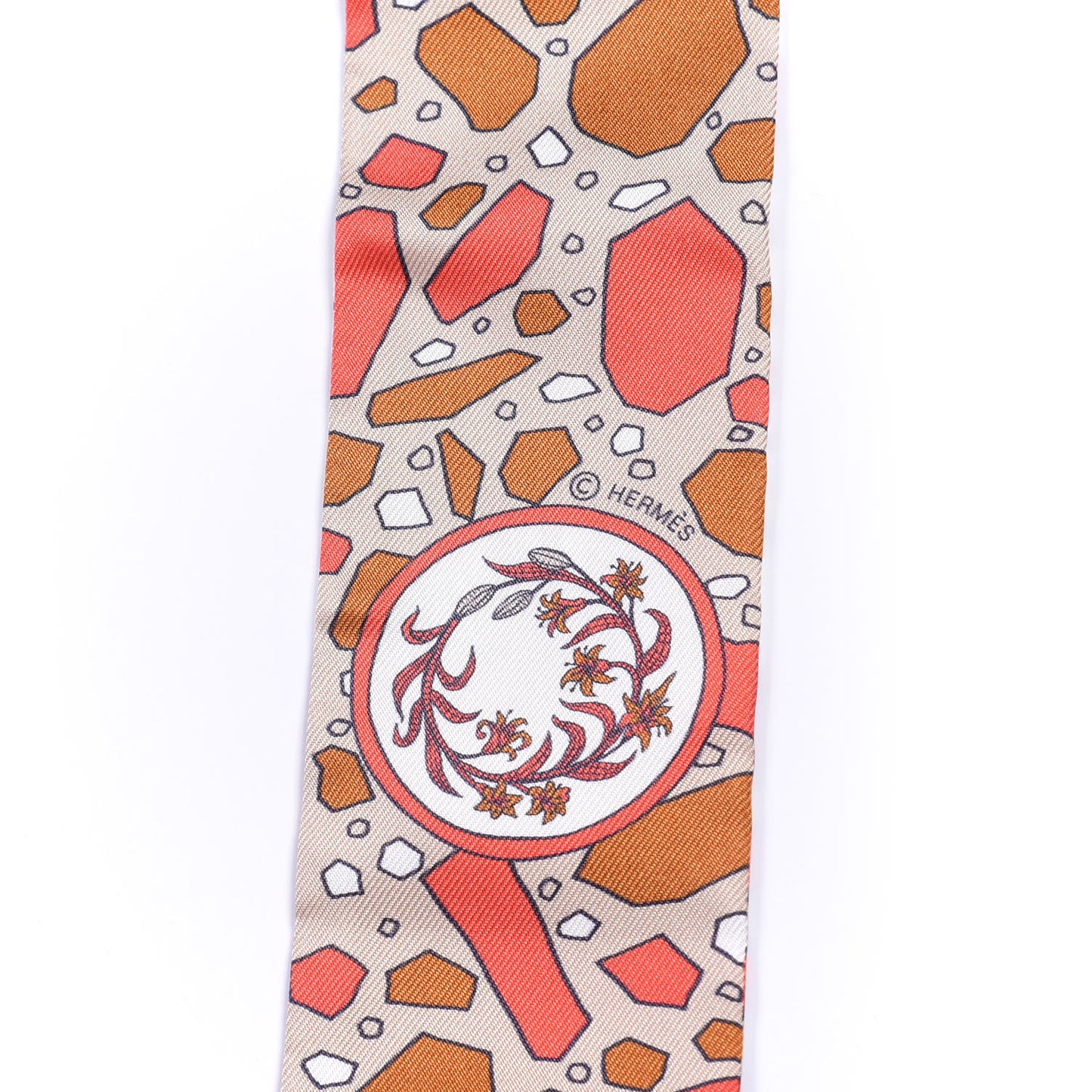Silk La Danse Des Amazones Twilly Beige Corail Brun
