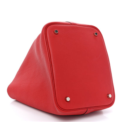 Hermes Taurillon Clemence Picotin 22 MM Rouge Vif 4 of 12