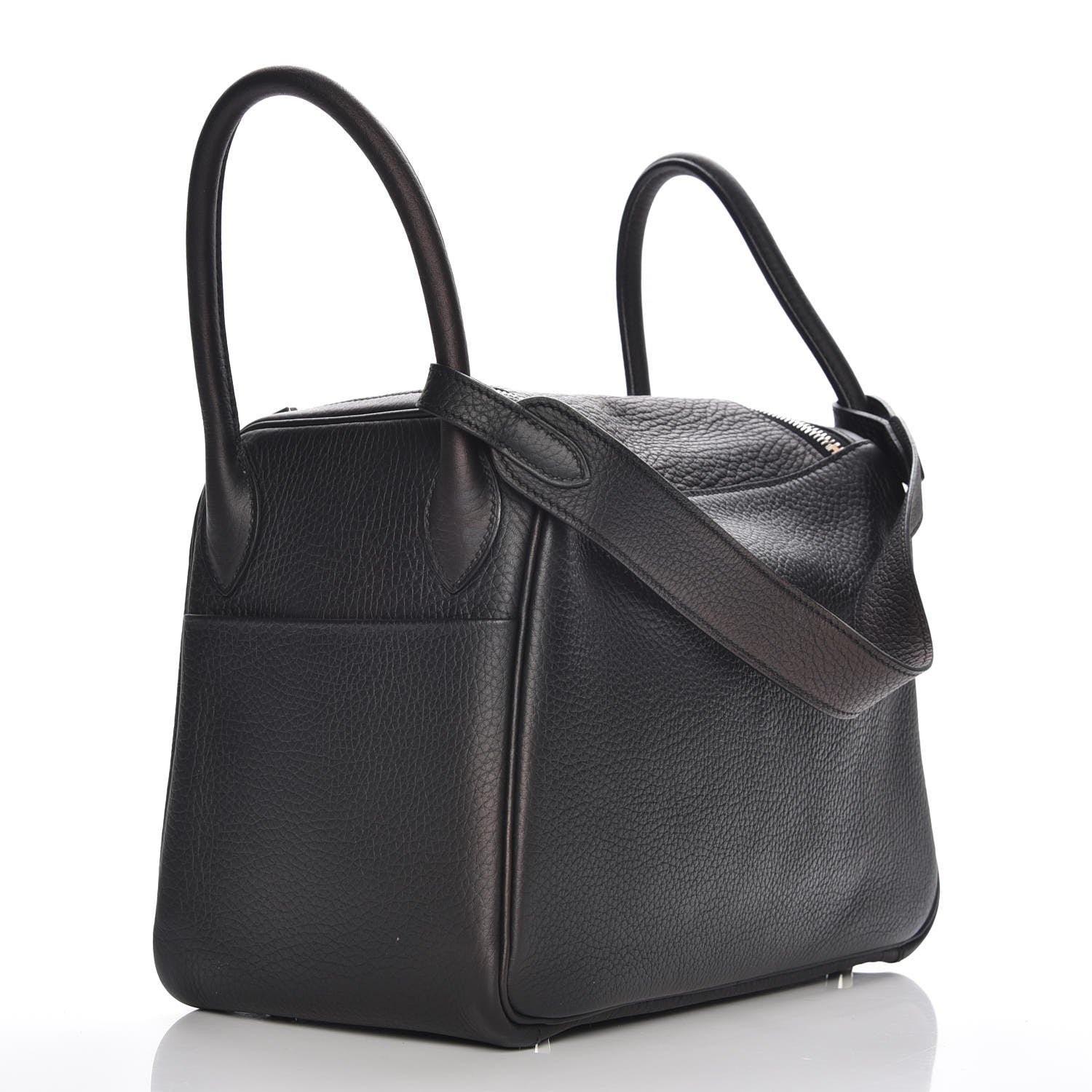 Hermes Taurillon Clemence Lindy 30 Black 3 of 7