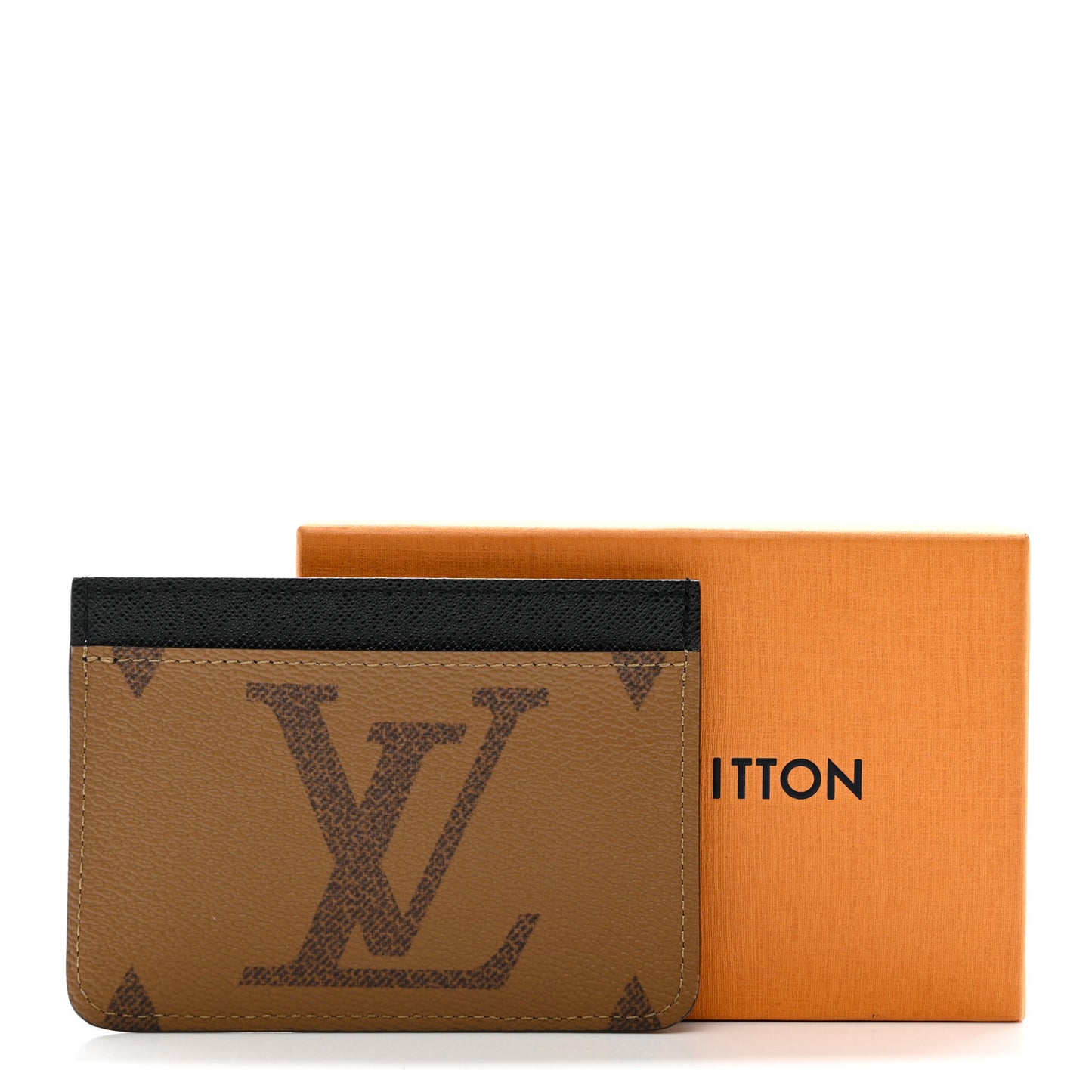 Reverse Monogram Side Up Card Holder