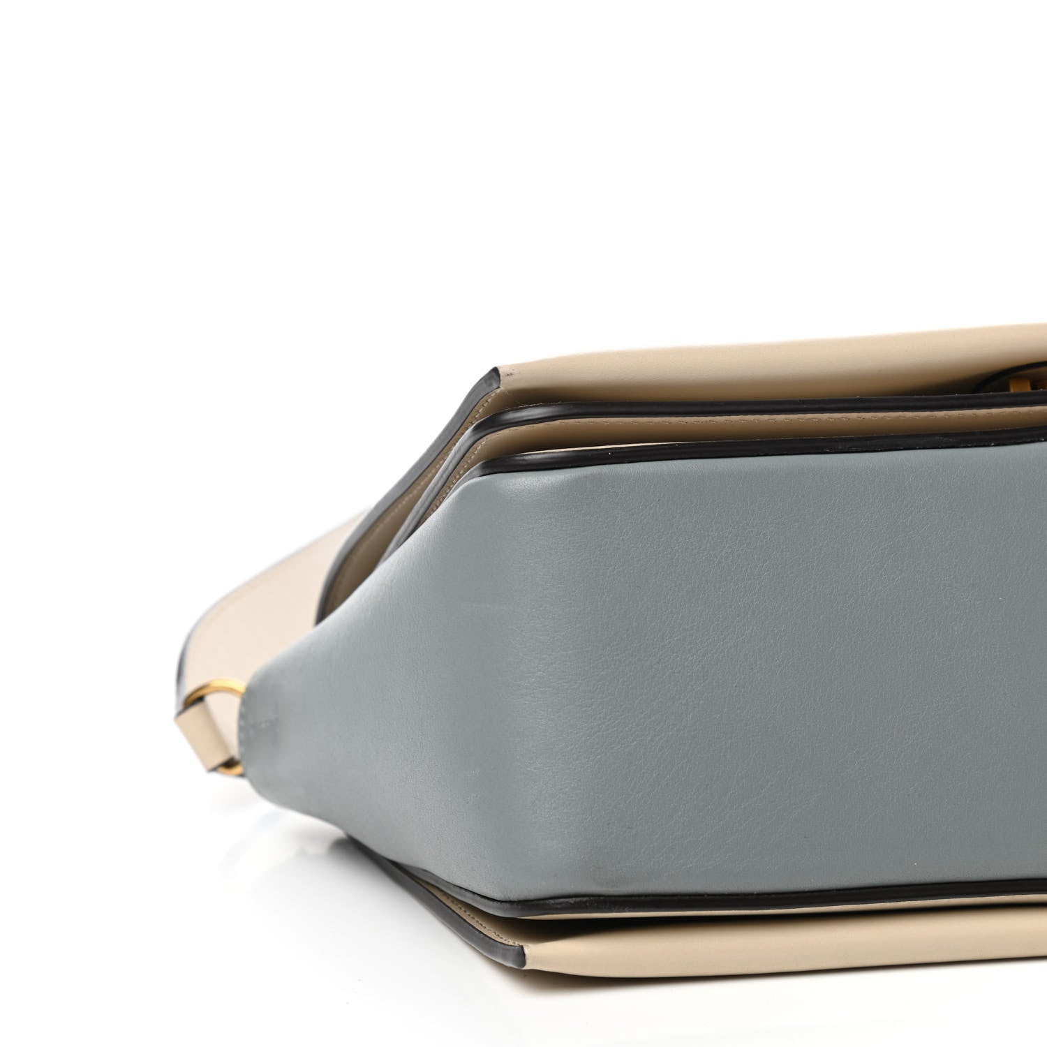 Celine Shiny Smooth Calfskin Medium Frame Shoulder Bag Grege Storm 8 of 9