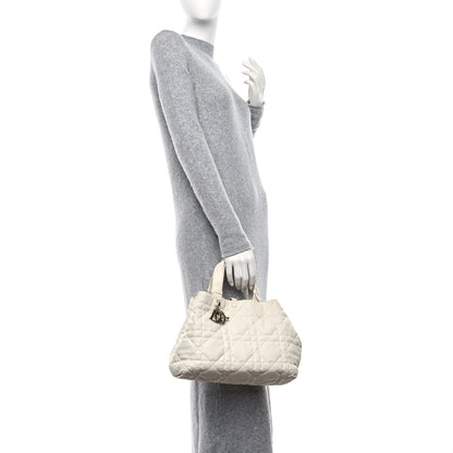 Christian Dior Calfskin Macrocannage Medium Toujours White White 2 of 14