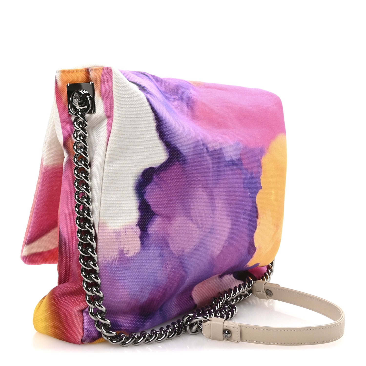 Chanel Printed Canvas Flower Power Messenger Flap 3 of 10