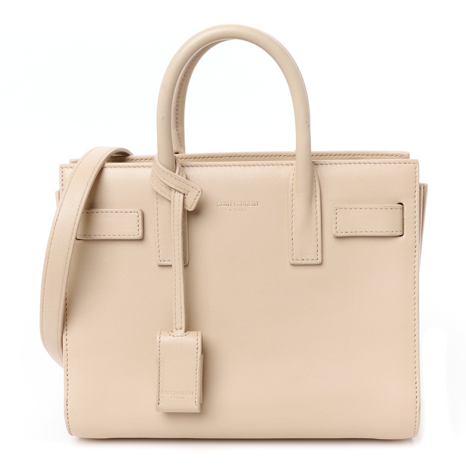 Saint Laurent Smooth Calfskin Nano Sac De Jour Dark Beige 1 of 10