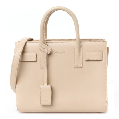 Saint Laurent Smooth Calfskin Nano Sac De Jour Dark Beige 1 of 10