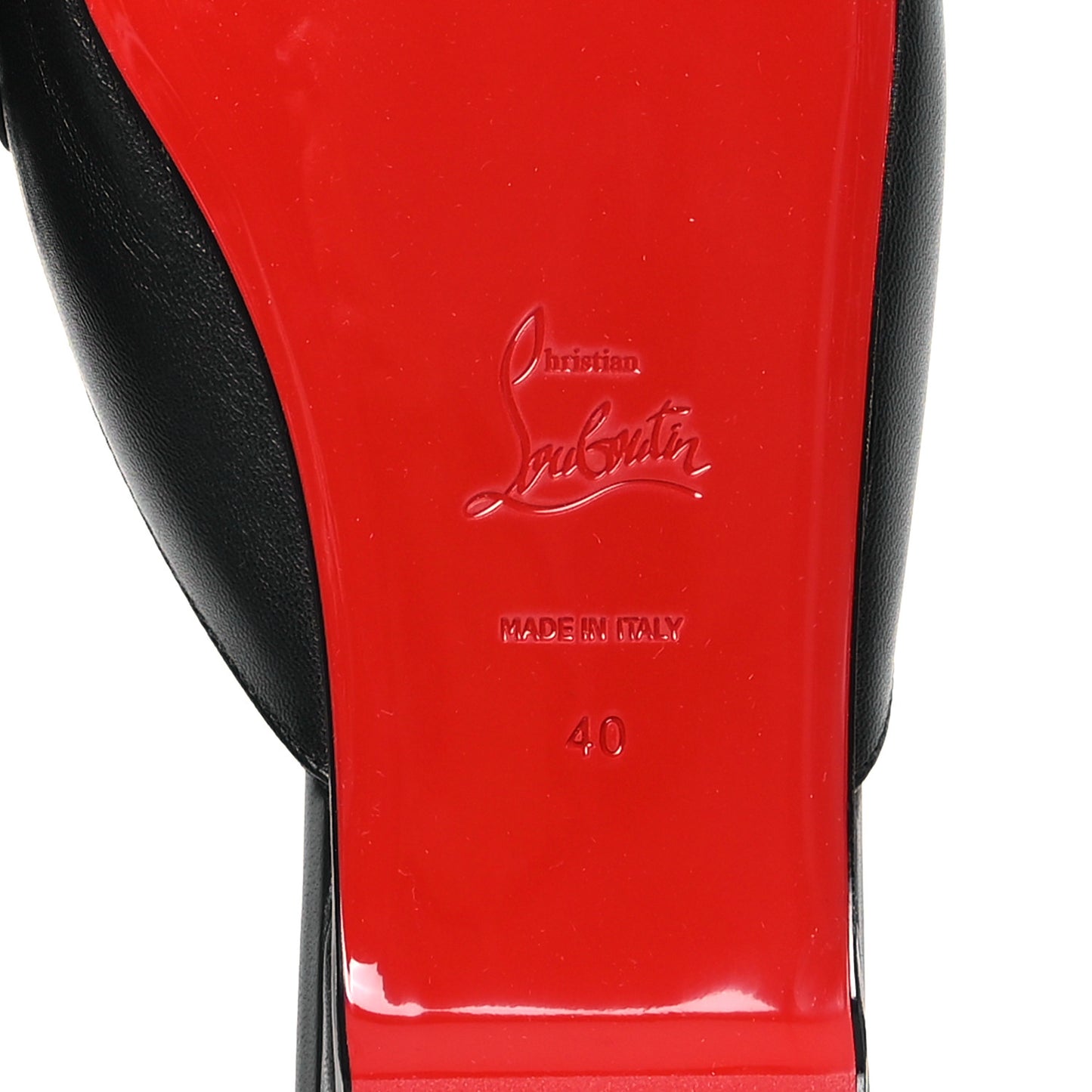 Calfskin Miss MJ Mule Flat Slides 40 Black