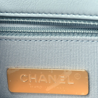 Chanel Lambskin Quilted Medium Chanel 19 Flap Light Blue 6 of 12