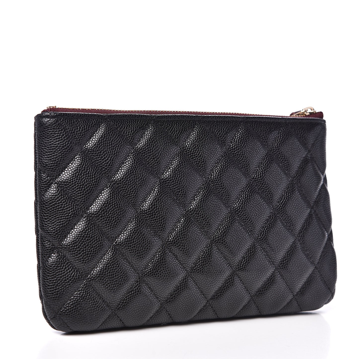 Caviar Quilted Small Pouch Black