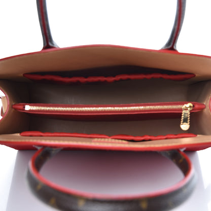 Louis Vuitton Monogram Calf Hair Spikes Iconoclasts Christian Louboutin Tote Red 5 of 14