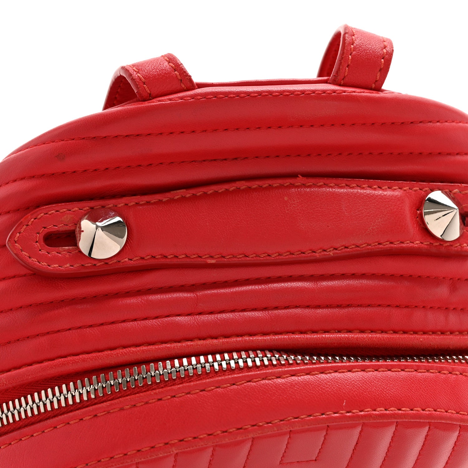 Fendi Shiny Nappa Trapuntata Mini Backpack Papavero 12 of 14