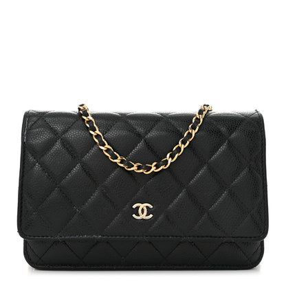 Chanel Caviar Quilted Wallet on Chain WOC Black 1 of 15