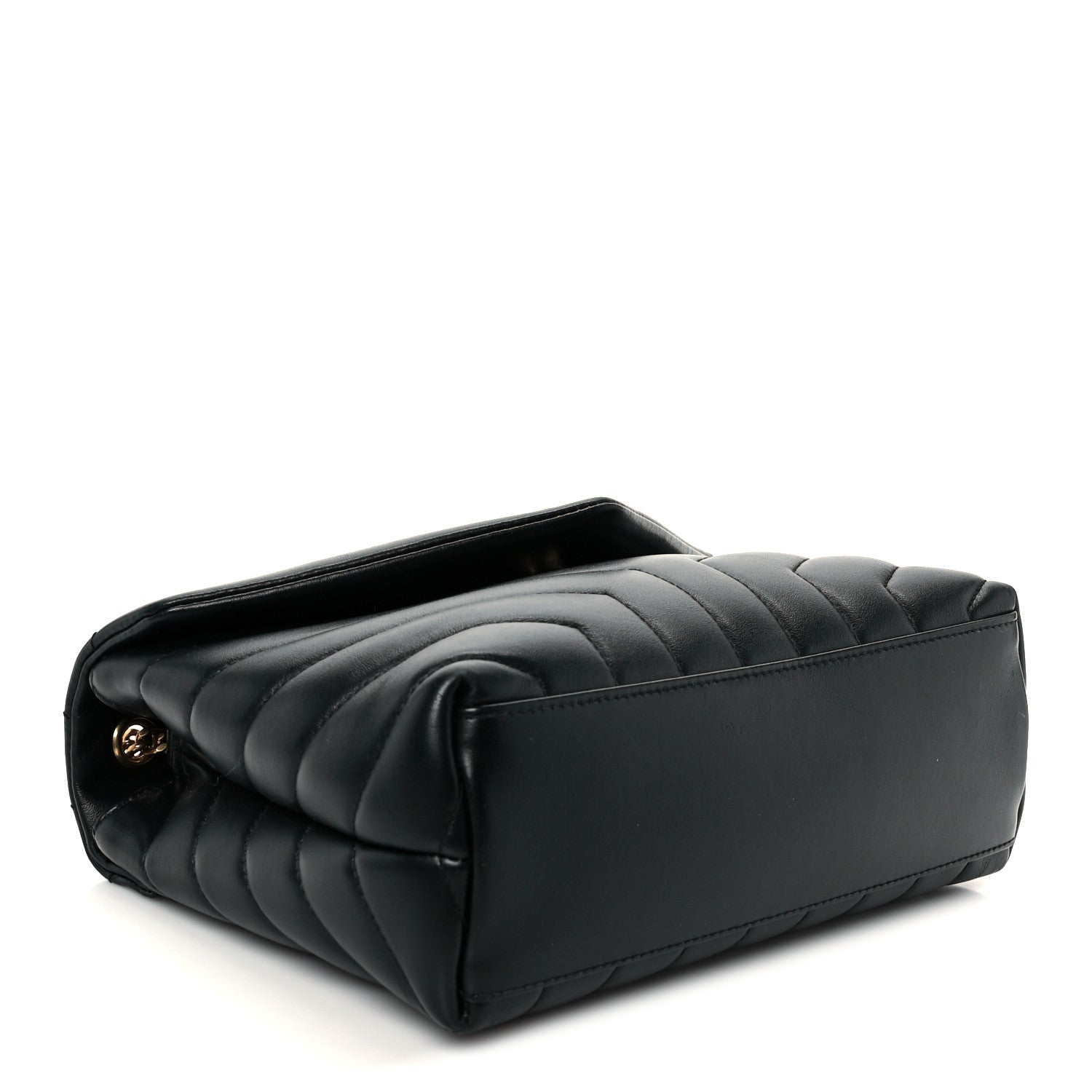 Saint Laurent Calfskin Y Quilted Monogram Small Loulou Chain Satchel Black 4 of 11