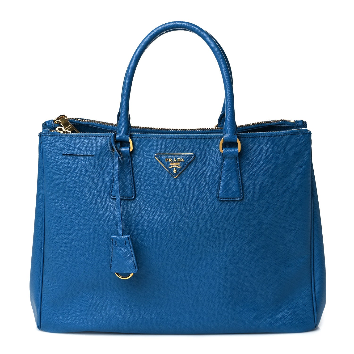 Prada Saffiano Lux Large Galleria Double Zip Tote Cobalto 1 of 9