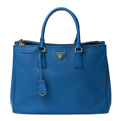 Prada Saffiano Lux Large Galleria Double Zip Tote Cobalto 1 of 9