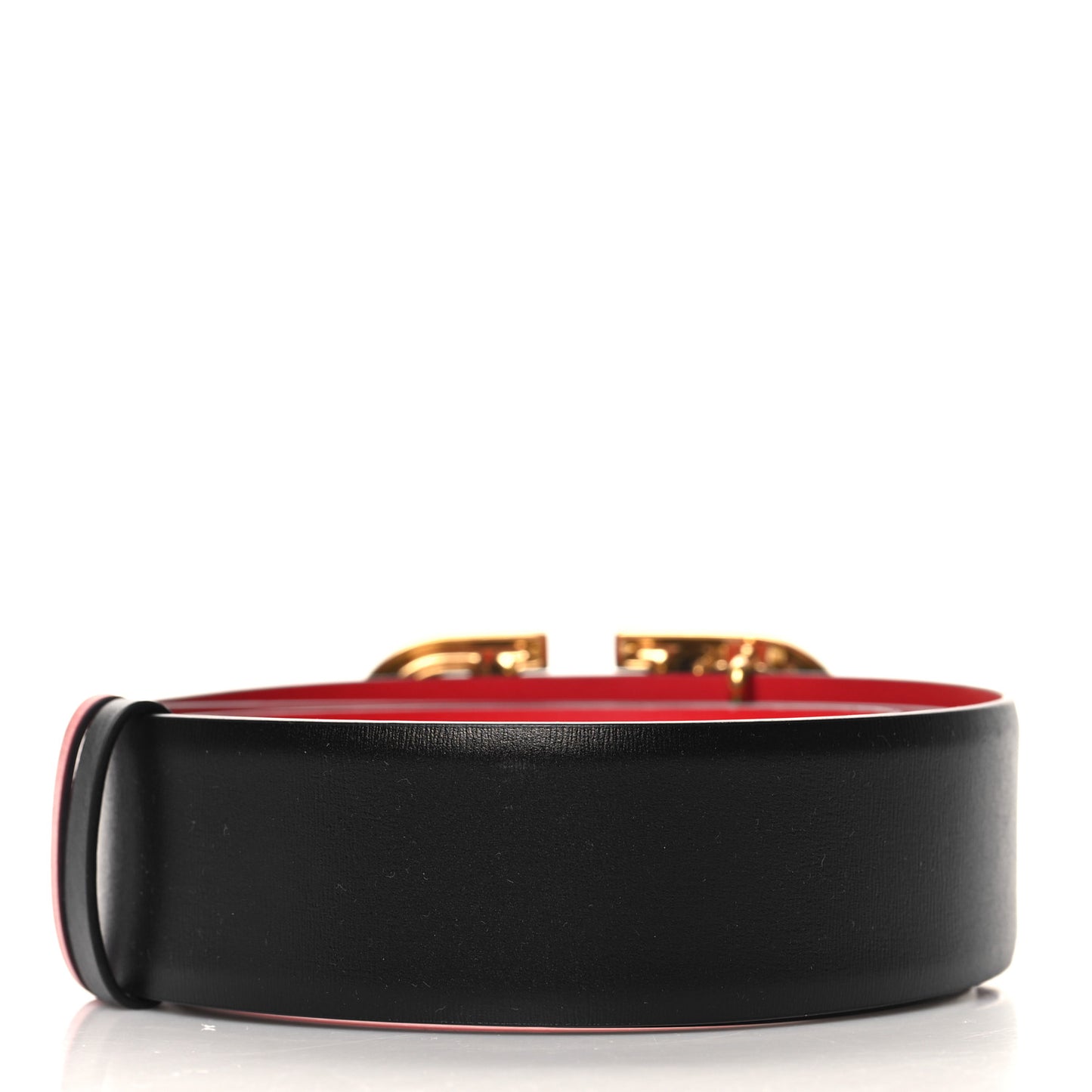 Glossy Calfskin VLogo Reversible 40mm Belt 85 34 Black Rouge Pur