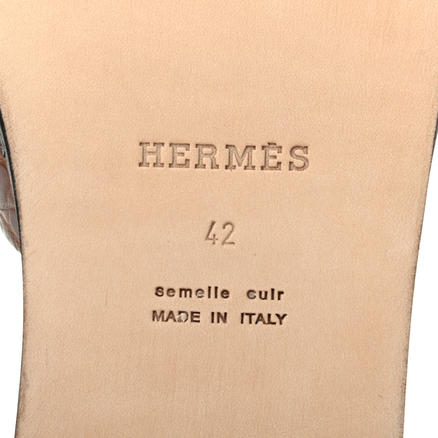 Hermes Matte Niloticus Crocodile Mens Izmir Sandals 42 Cacao 7 of 7