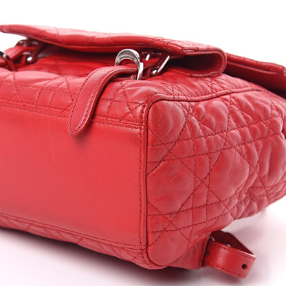 Christian Dior Lambskin Cannage Small Stardust Backpack Red 8 of 10