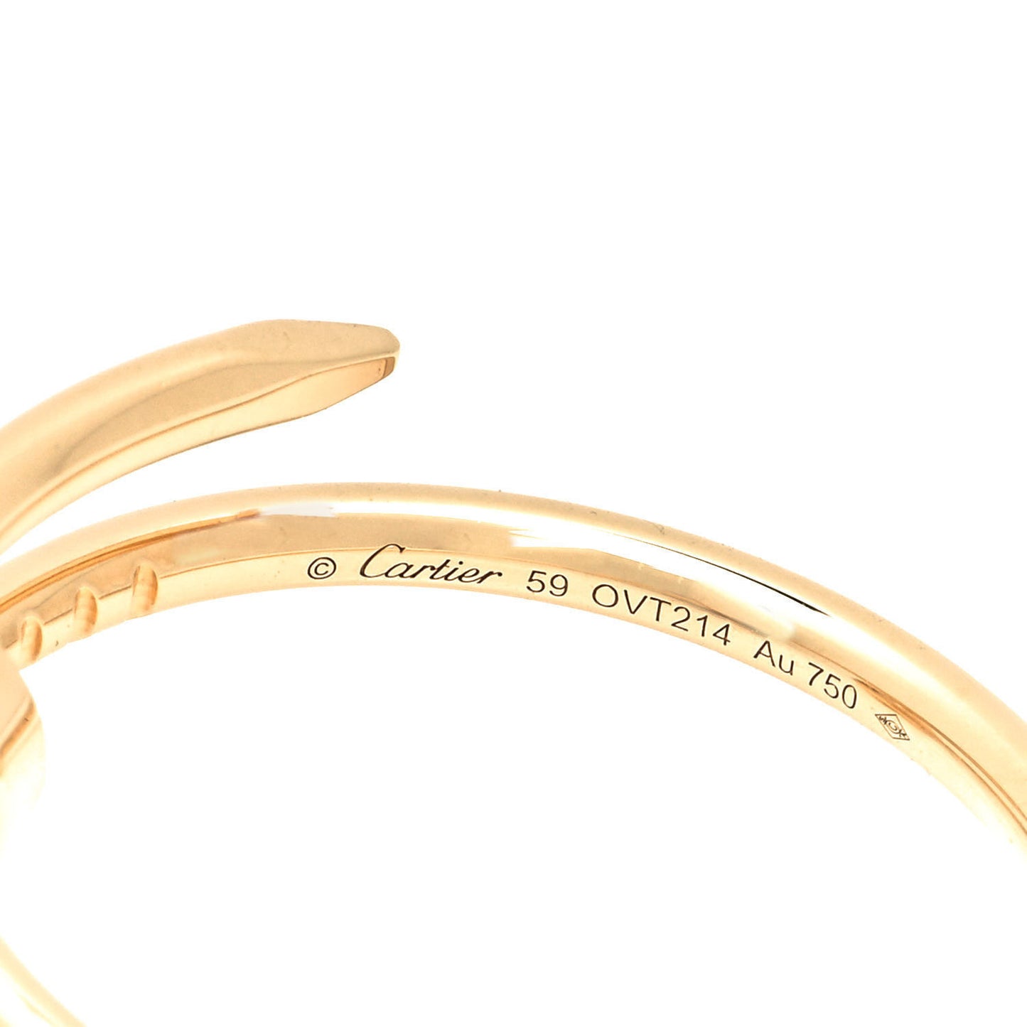 18K Yellow Gold Small Juste Un Clou Ring 59 8.75