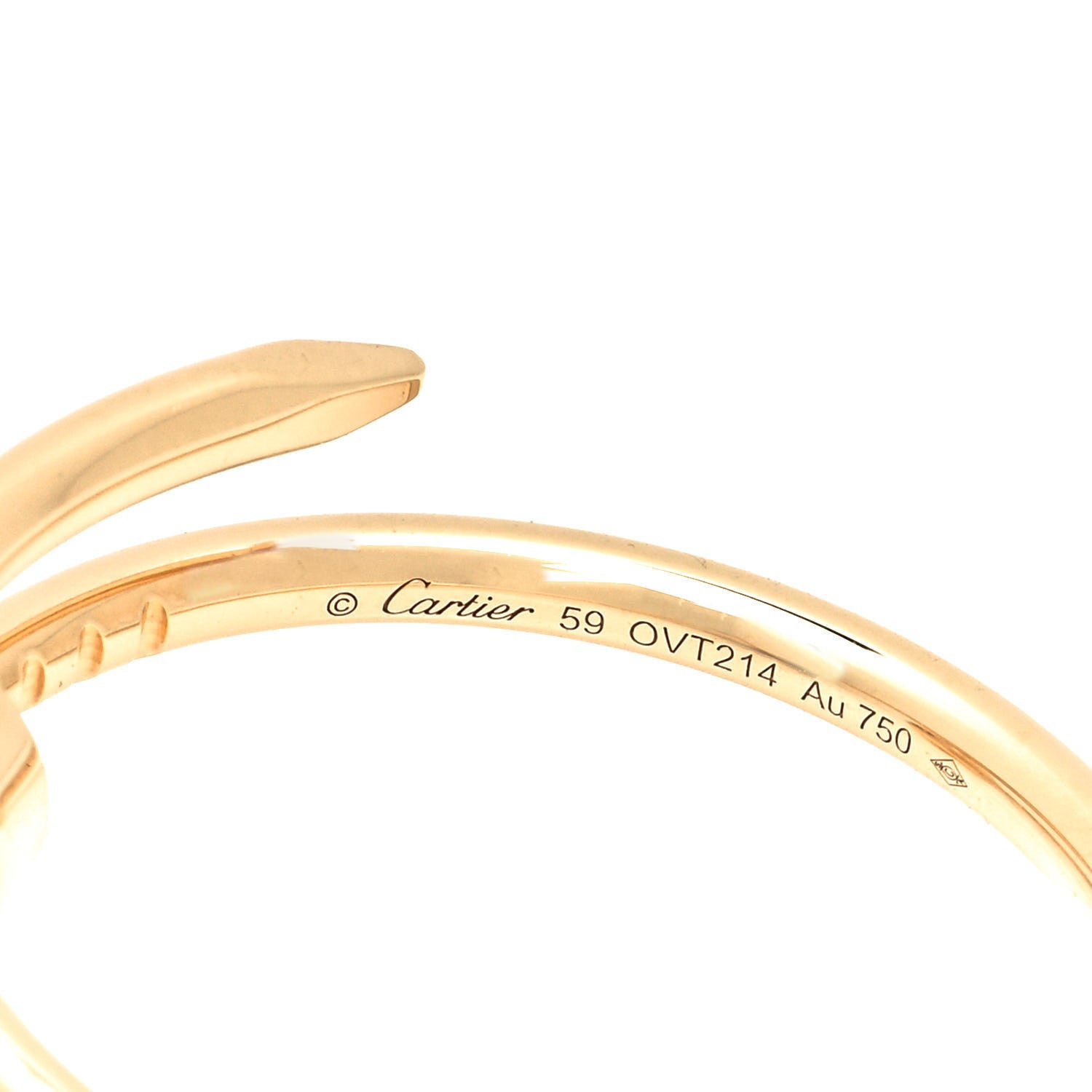 Cartier 18K Yellow Gold Small Juste Un Clou Ring 59 8.75 5 of 5