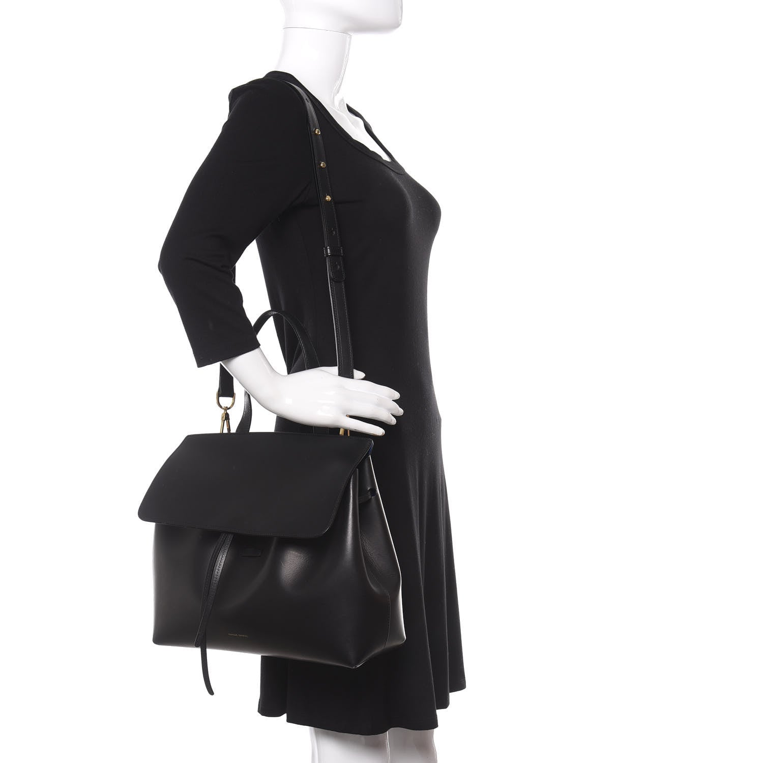 Mansur Gavriel Calfskin Lady Bag Black Royal 2 of 14