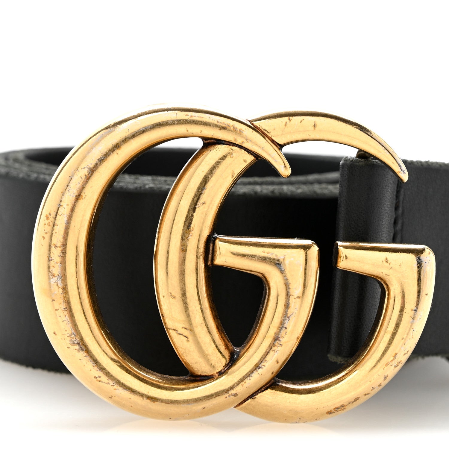 Gucci Faded Calfskin Double G 40mm Belt 85 34 Black 9 of 9