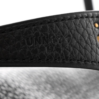 Hermes Taurillon Clemence Lindy 26 Black 7 of 10