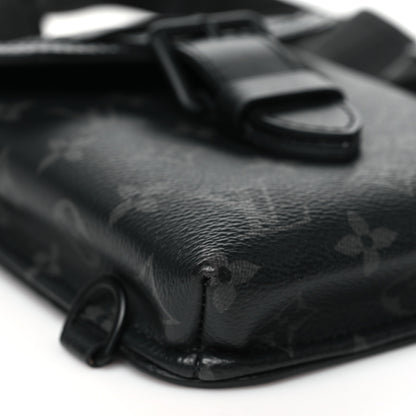 Louis Vuitton Monogram Eclipse Saumur Slingbag Black 8 of 9