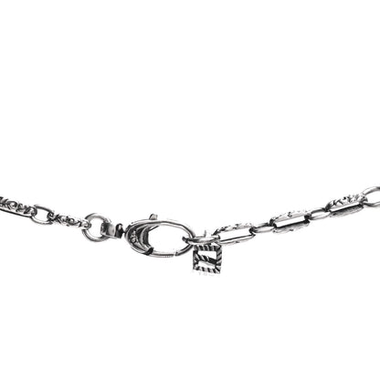 Gucci Sterling Silver Rock Crystal Textured G-Cube Pendant Necklace 4 of 5