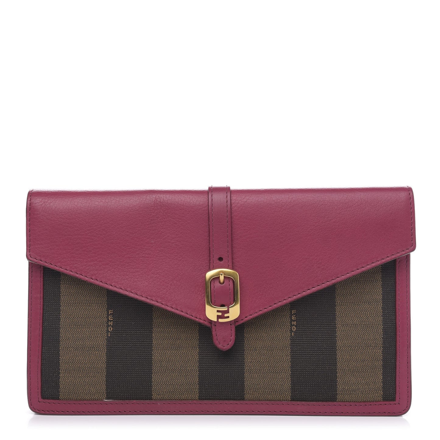 Pequin Vitello Large Chameleon Envelope Clutch Tobacco Amarena