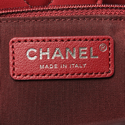 Chanel Calfskin Quilted Large Classic Shopping Tote Burgundy 6 of 11
