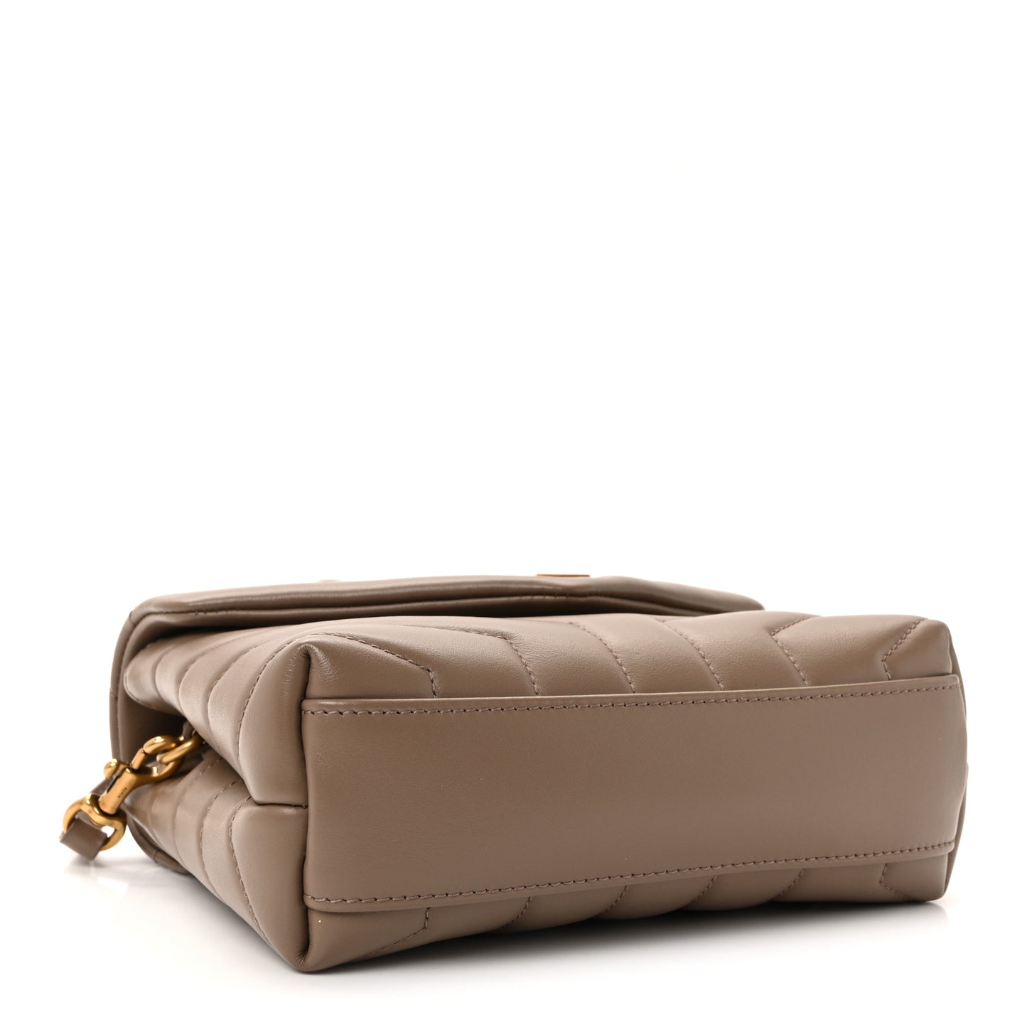 Calfskin Y Quilted Monogram Toy Loulou Crossbody Bag Dark Beige