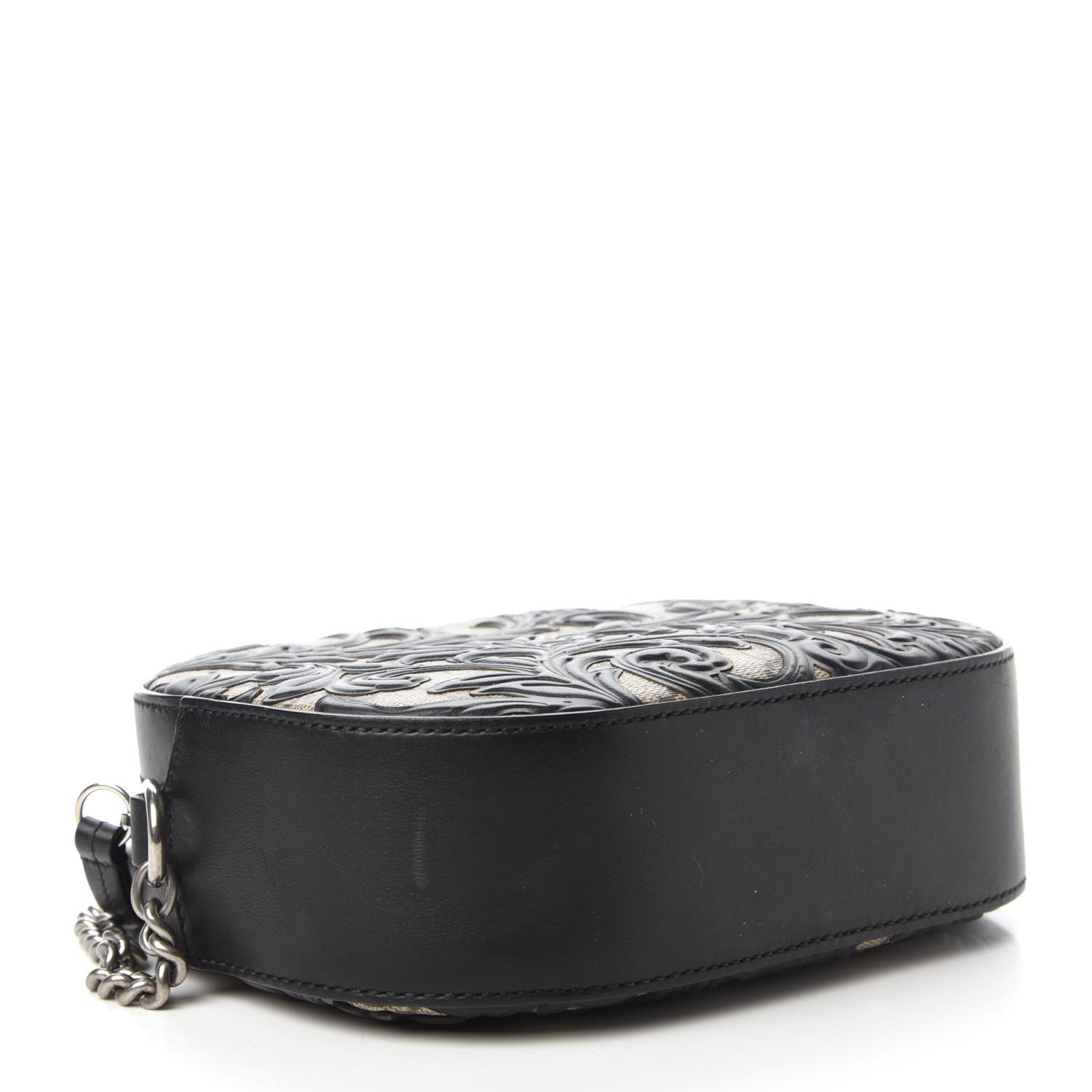 Gucci GG Supreme Monogram Arabesque Mini Chain Shoulder Bag Beige Black 4 of 10