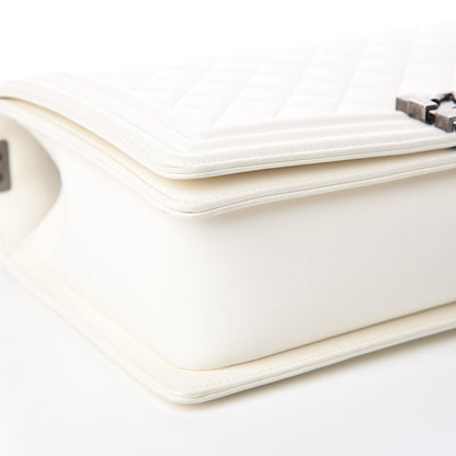 Chanel Lambskin Quilted New Medium Boy Flap White 5 of 10