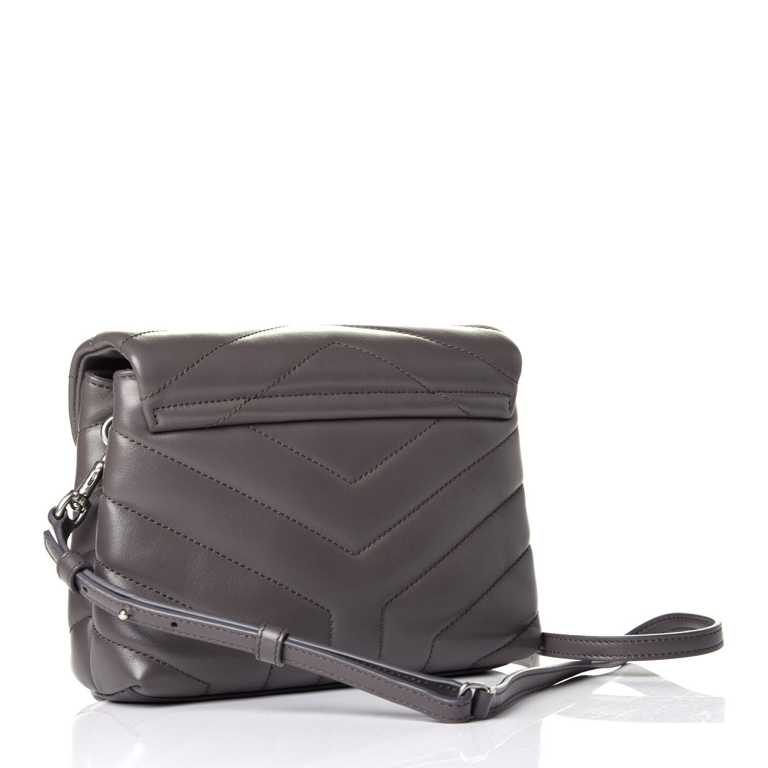 Saint Laurent Calfskin Y Quilted Monogram Toy Loulou Crossbody Bag Earth 3 of 9